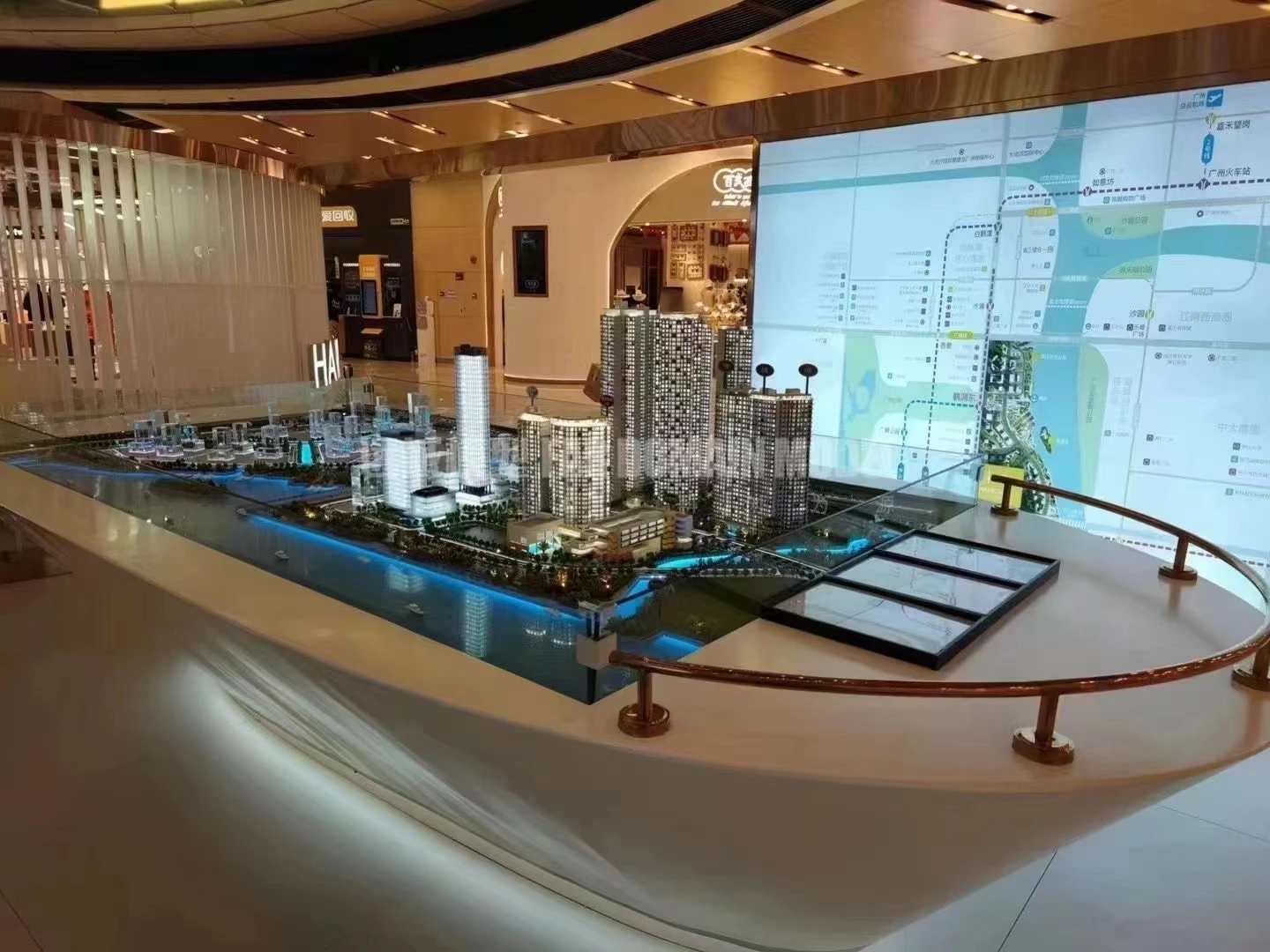 Manufacturers supply Real estate Architectural scale building model LED lighting Urban planning model making building