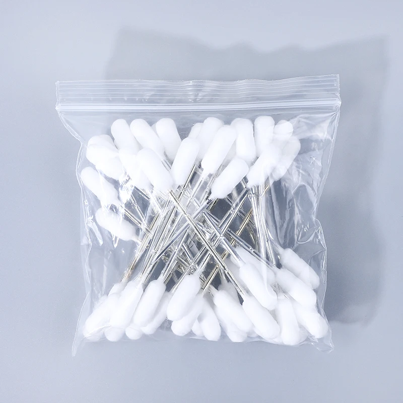 High-Quality Silver Stick Cotton Swab with Absorbent Tips for Precise Application of Skincare Products