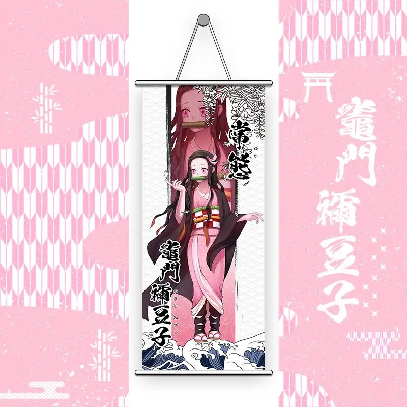 anime Demon Slayer Silk poster scroll painting new Kimetsu no Yaiba 74*35cm poster