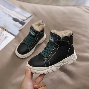 
Children wholesale boutique leather shoes of winer kids boots 