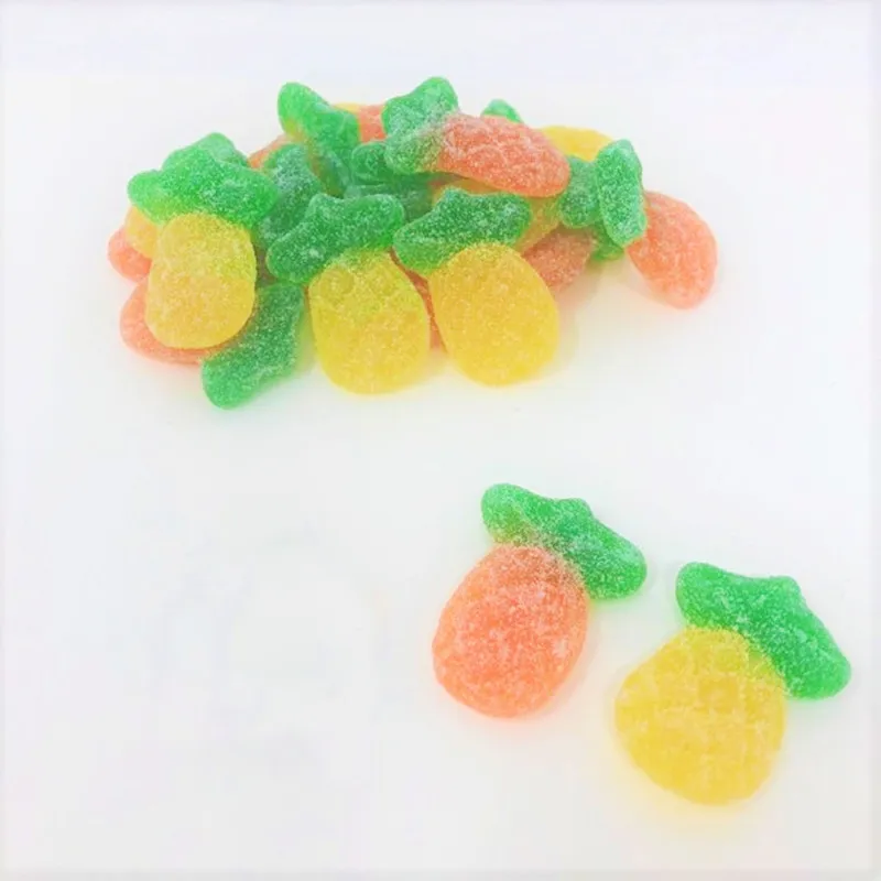 Chinese Sweets wholesale bulk packing  gummy sour pineapples shape bulk candy