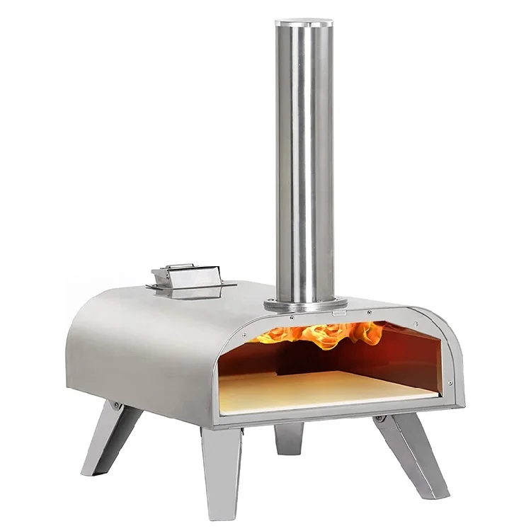 Grill Top Wood Pizza Oven Pellets Fire Outdoor Portable BBQ Pizza Box Oven with Pizza Stone