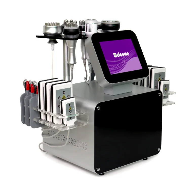 Metal Probe Vacuum Cavitation System Lipolaser Pad S-shaped Body Shaping Machine