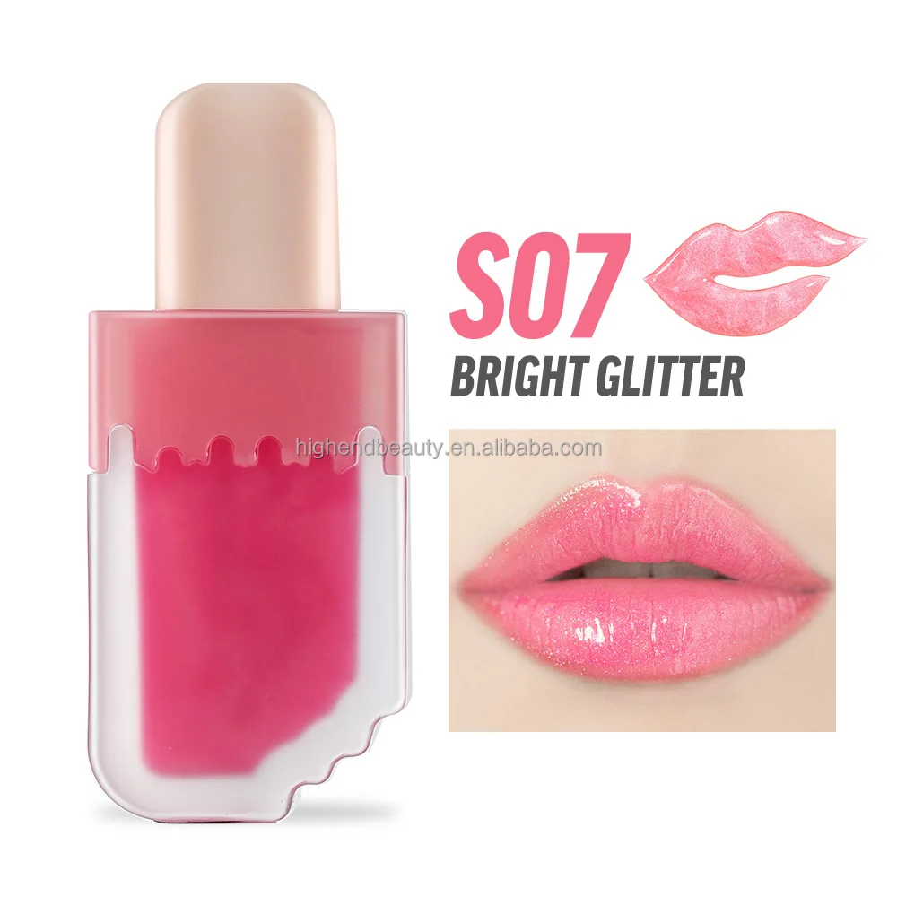 Kids Line Icy Cream Container Liquid Lipgloss Vegan Shiny Lip Gloss Make Your Own Lipgloss