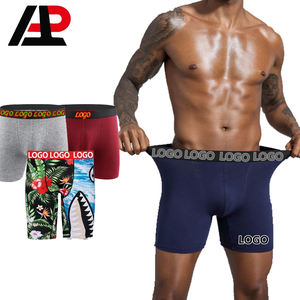 OEM Men Male Underwear Pattern Boxers Brief Wholesale Custom Trunks Logo Printed Designer Adult Underpants With Manufacturers