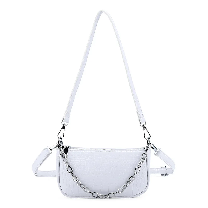 2021 Hot Sale Eco-friendly Genuine Alligator Leather Adjustable Chain Strap Zipper Cute Ladies Mini Shoulder Bags for Women
