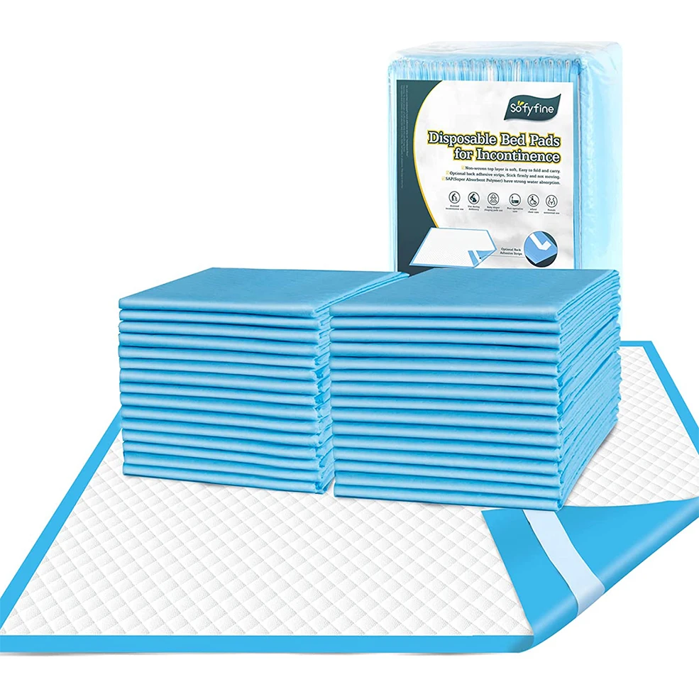 Adult Disposable Fluff Pulp Material Incontinence Under Pad Manufacturer Surgical Nursing Underpad