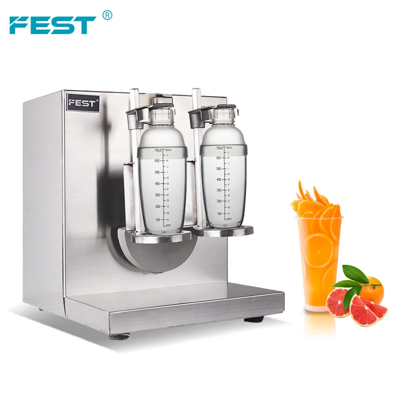 FEST 2 cups shaker for milk tea shaking boba tea equipment blend and mix bubble tea shaker machine for sale