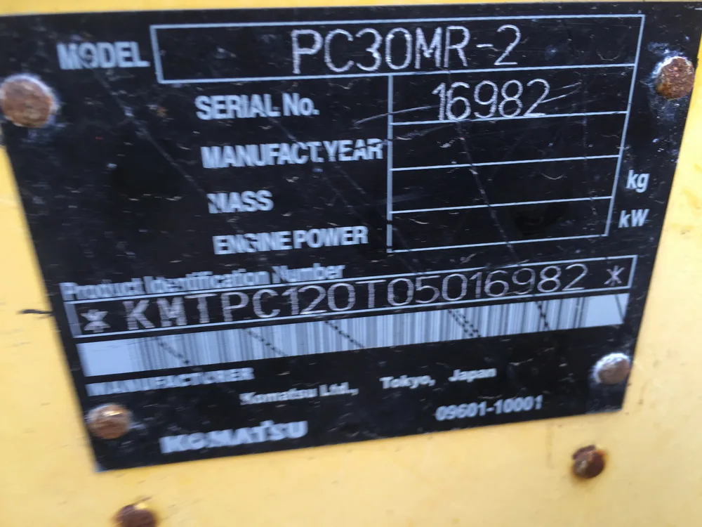 Rubber rotation Shovel attached Komatsu PC30MR-2