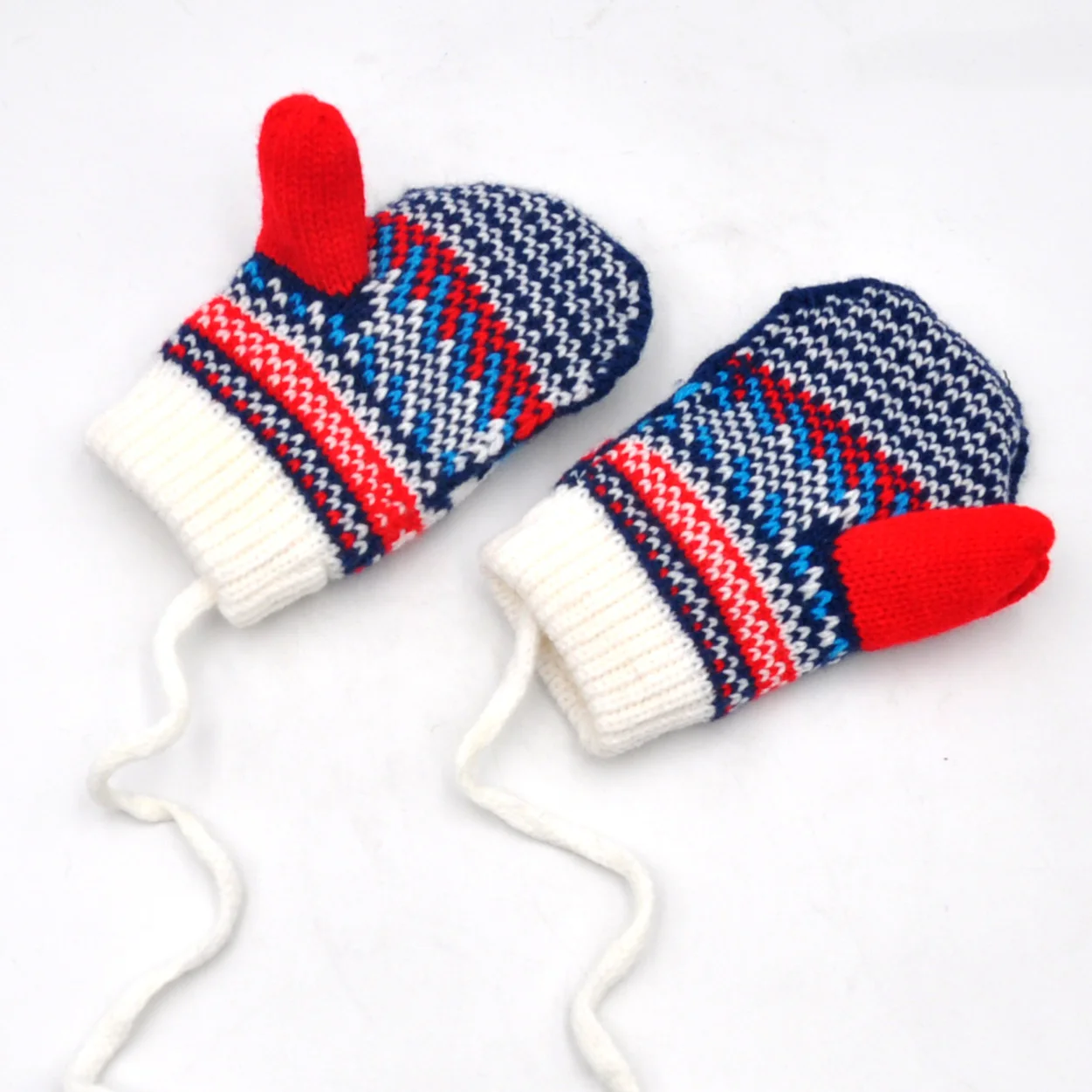 OEM Acrylic Wool Knitted Mittens Baby Winter Glove Knit Mitten Cotton Gloves Mitten