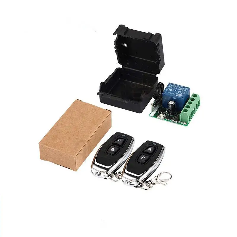 433 MHz Wireless Access Control Small Suitcase RC Switch 12V Single-Way Learning LED Lighting Wireless RC Switch