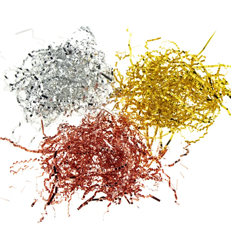 personalized eco friendly recyclable wholesale manufacturer hot sale crinkle shredded paper gift box filler raffia paper packing