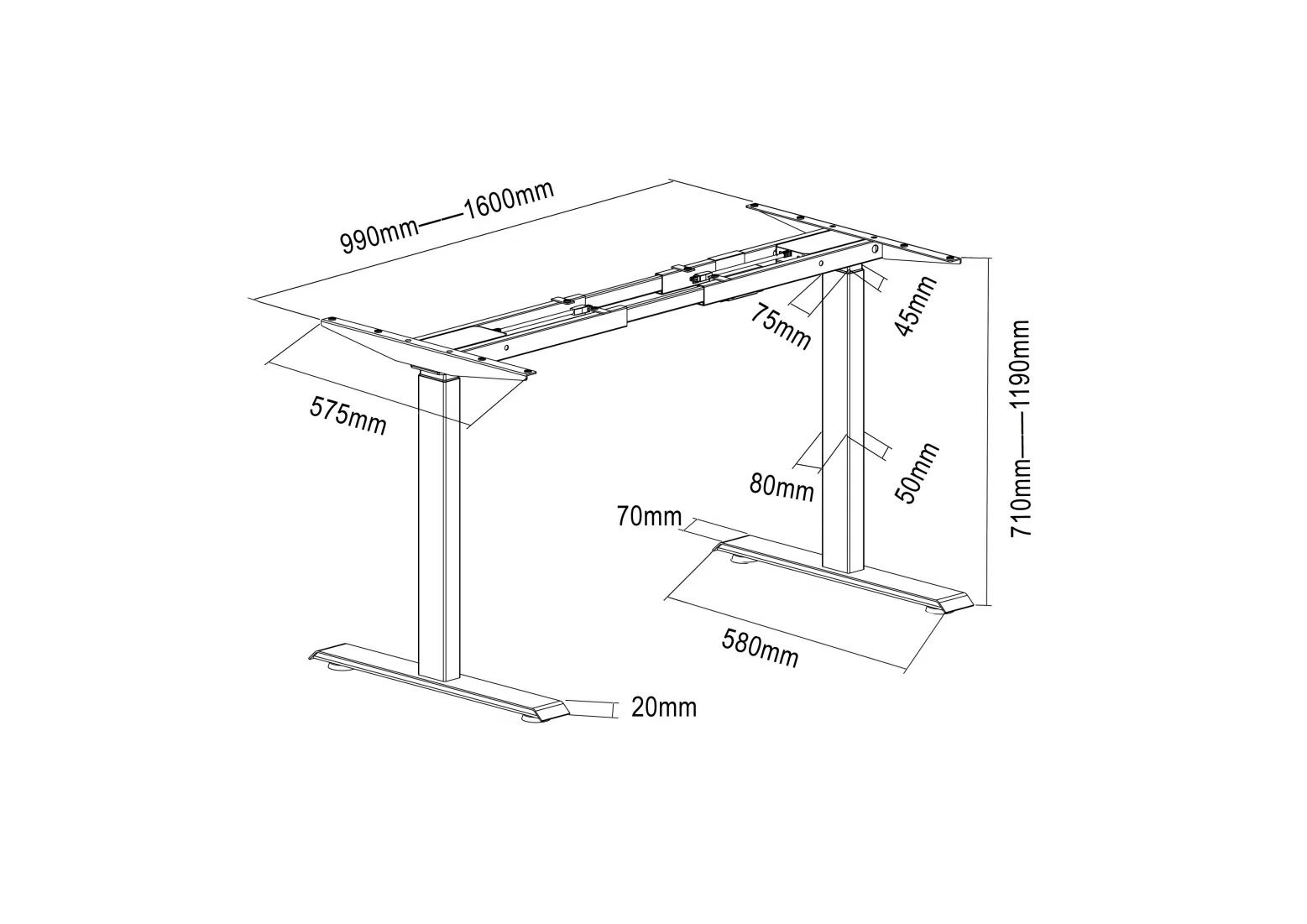 High Quality Motorized Electric Adjustable Dual Motor Electric Desk Shelf Monitor Stand Height Adjustable Electric Desk