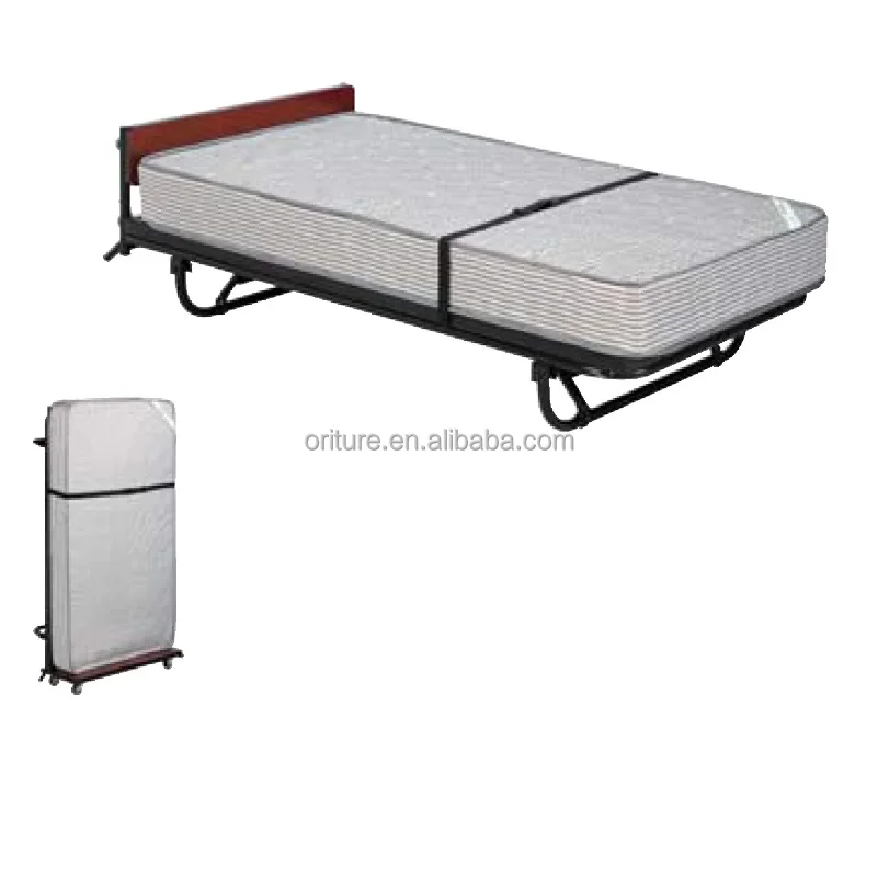 B007 Hotel Supply Single Metal Foldable Rollaway  Extra Guest Add Mobile Bed for Hotel