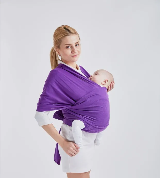 Ergonomic portable 360 all-position front and back travel walk wrap cloth baby sling carrier