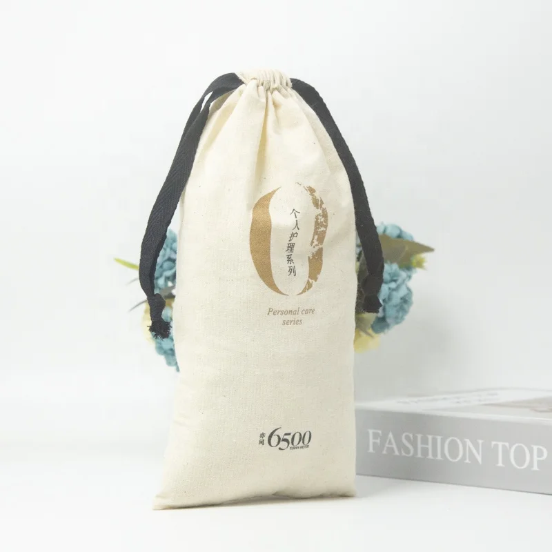 High Quality Factory Direct Sales Natural Cotton Cosmetic Packaging Drawstring Pouch Bags