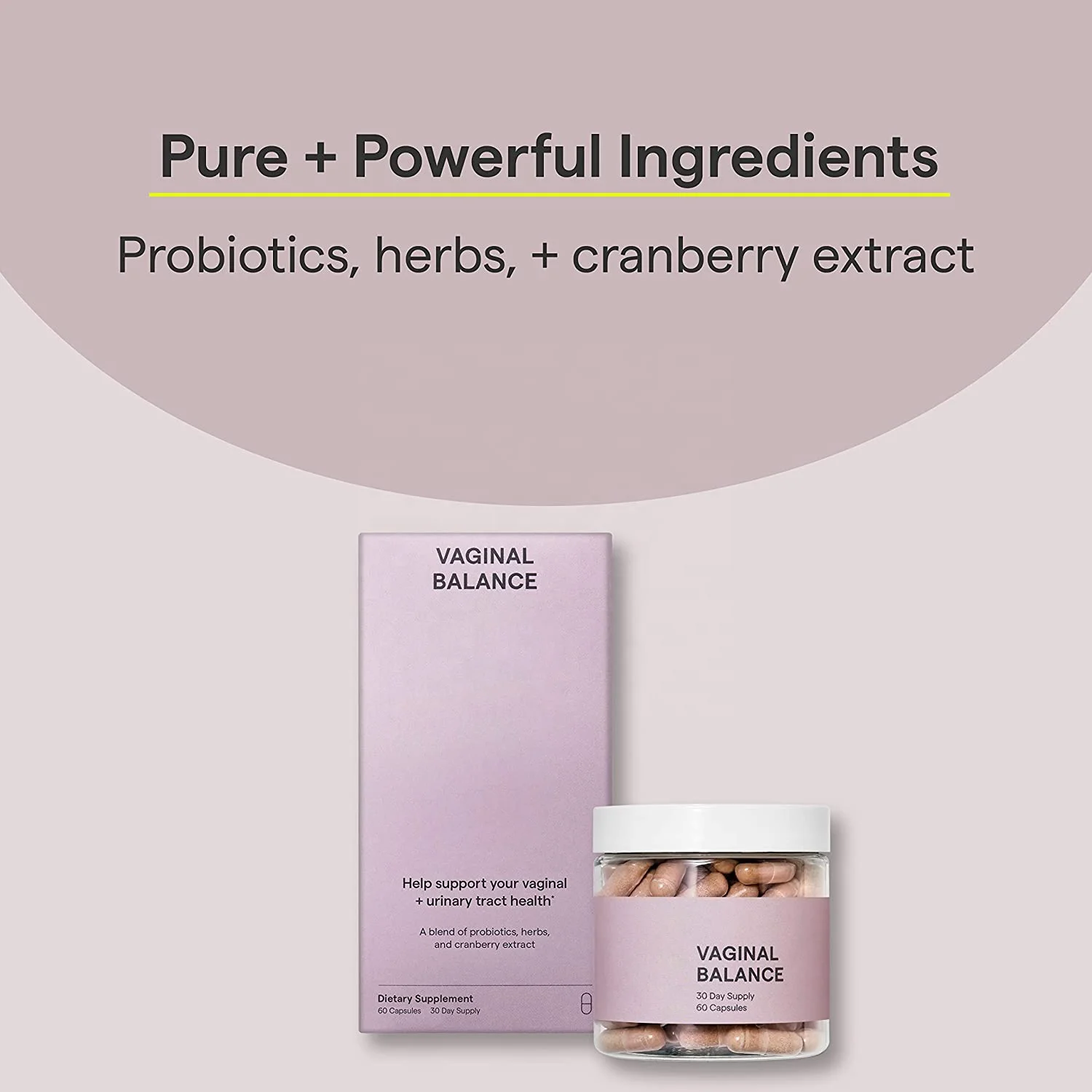 Vaginal Balance Capsules Natural Vaginal Health and Urinary Tract Supplement with Cranberry,Probiotics,Garlic and More