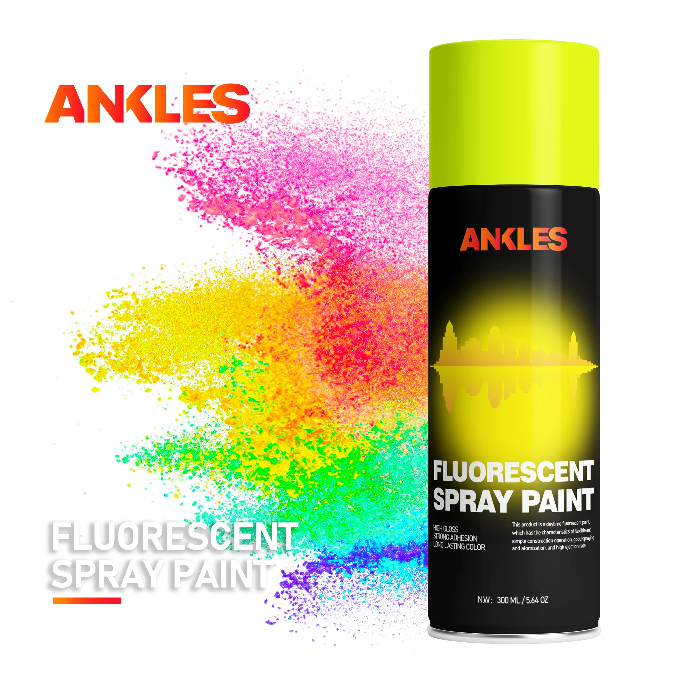 ANKLES high quality graffiti glow in the dark fluorescent spray paint