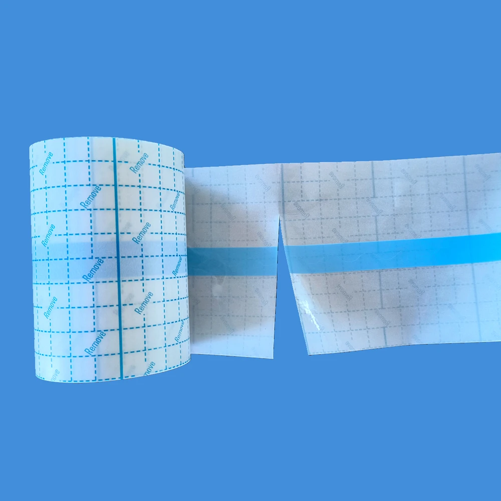 10cm*10m Waterproof Transparent Customs Size Wound Care Medical Coating Adhesive HypoAllergenic PU Film Roll