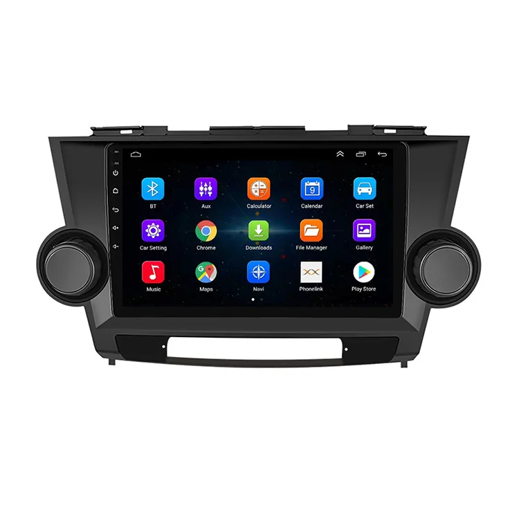 10 дюймов сенсорный экран головного устройства Android Auto Carplay автомобильное радио стерео плеер для Toyota Highlander Kluger 2009 2010 2011 ~ 2014