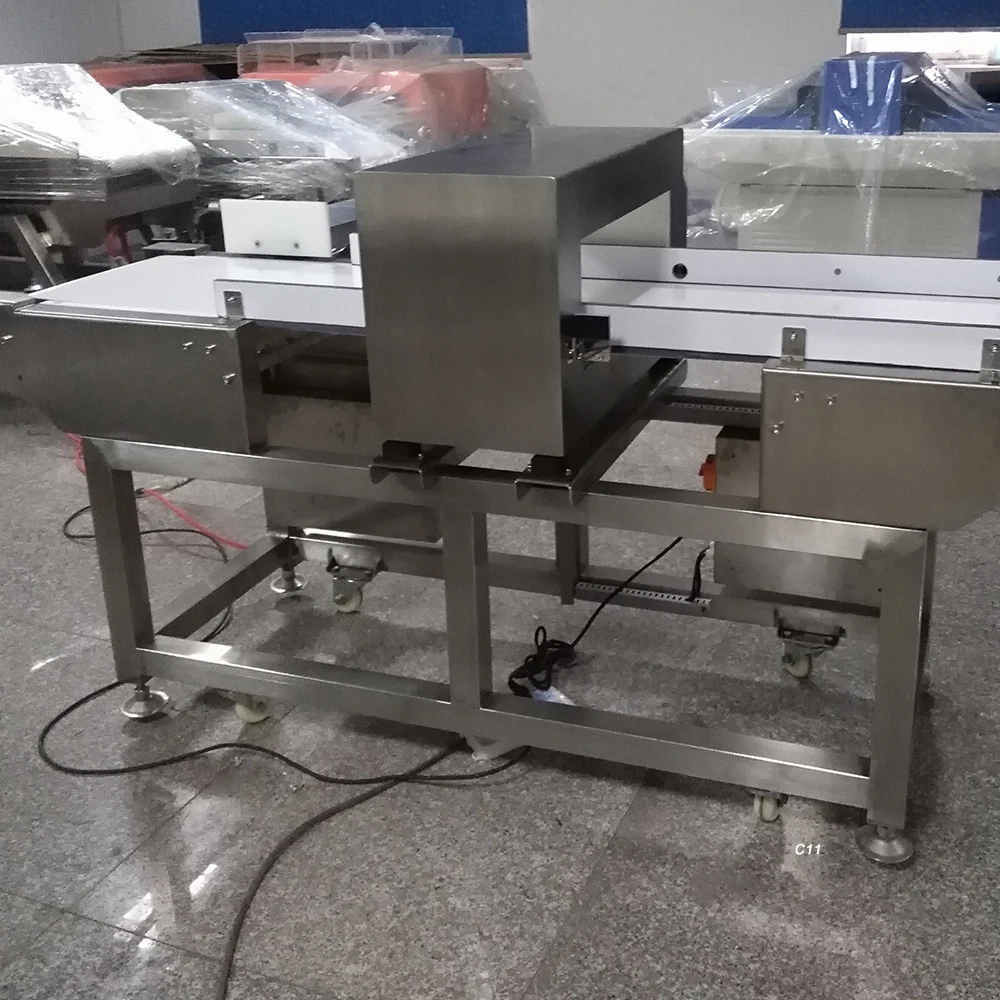 Stainless steel metaldetector conveyor belt type metal detector machine