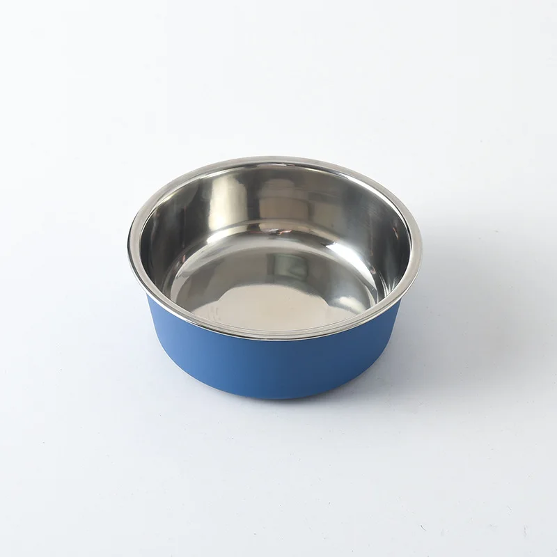 Pet Supplies Stainless steel Dog Cat bowl Cat food bowl Dog pet bowl anti-skidding double-deck environmentally friendly plastic