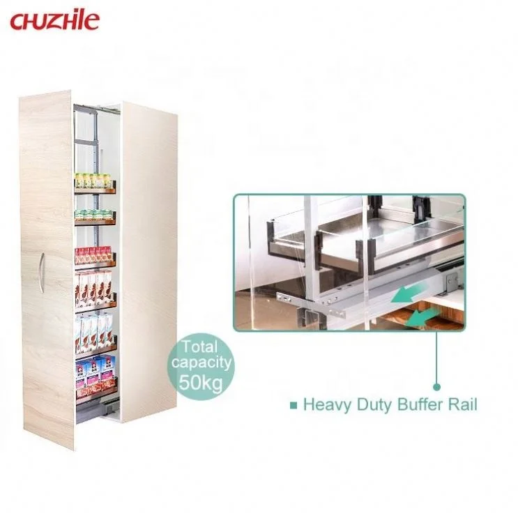 Fully Pull-Out Grill With High Unit Line Of Kitchen Cabinet With Soft Closing Slider