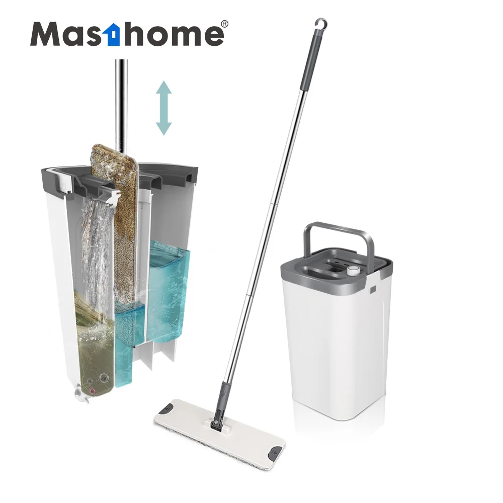  Швабра Masthome March Expo со съемной ручкой из нержавеющей стали волшебная для мытья плоская с