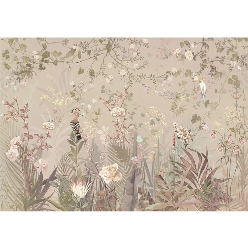 Custom 3D Floral & Natural Scenery Wallpaper Luxury Waterproof Fabric Wall Mural for Bedroom & Living Room Home Decoration