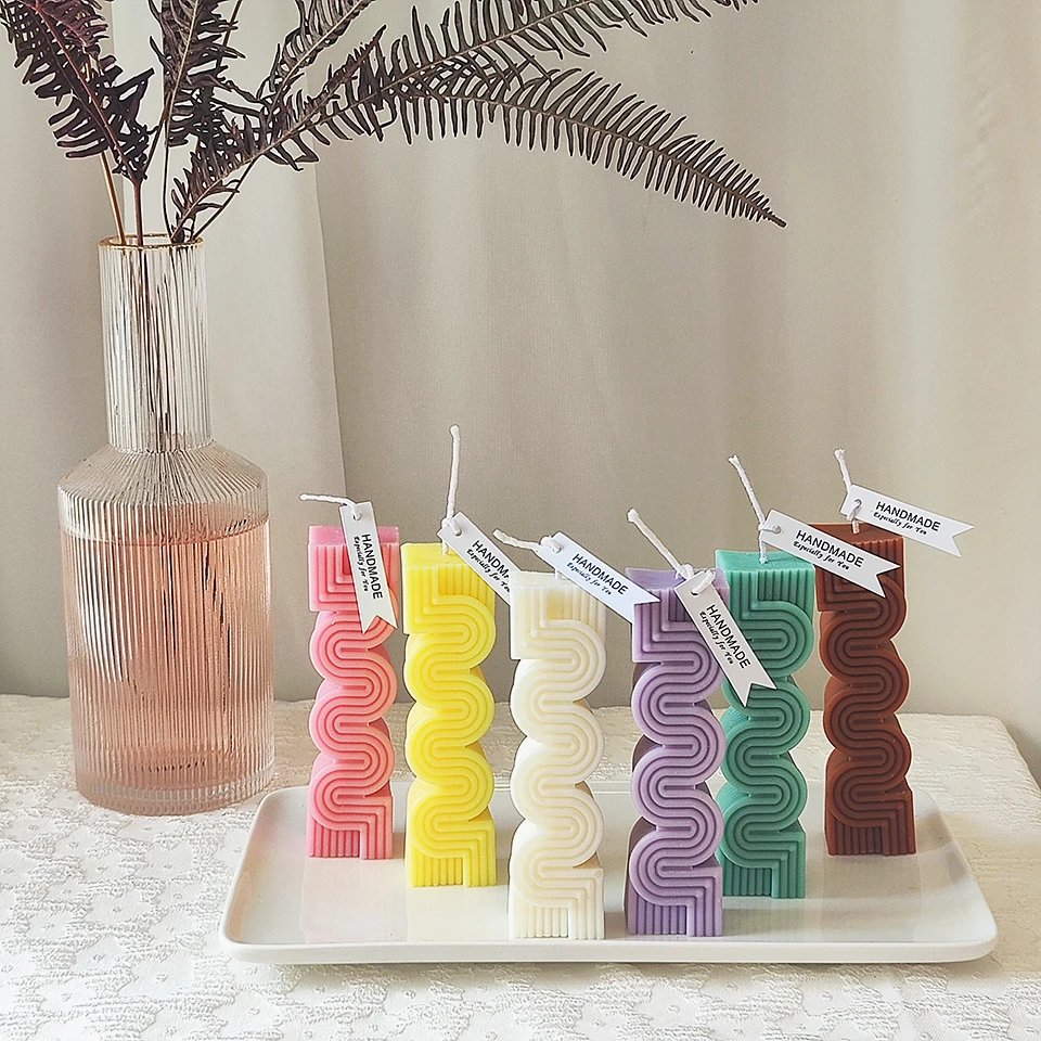 Wholesale cloud vegandecorative bubble Candle square shape cube scented soy wax candles for birthday wedding gift