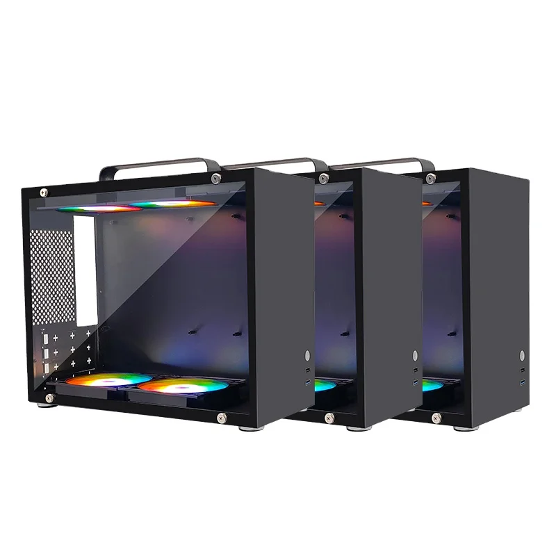 Choiyan New Design High Quality PC Cpu Cabinet Case  ATX  Chassis itx 1U Power Supply Computer Case for Deskshop