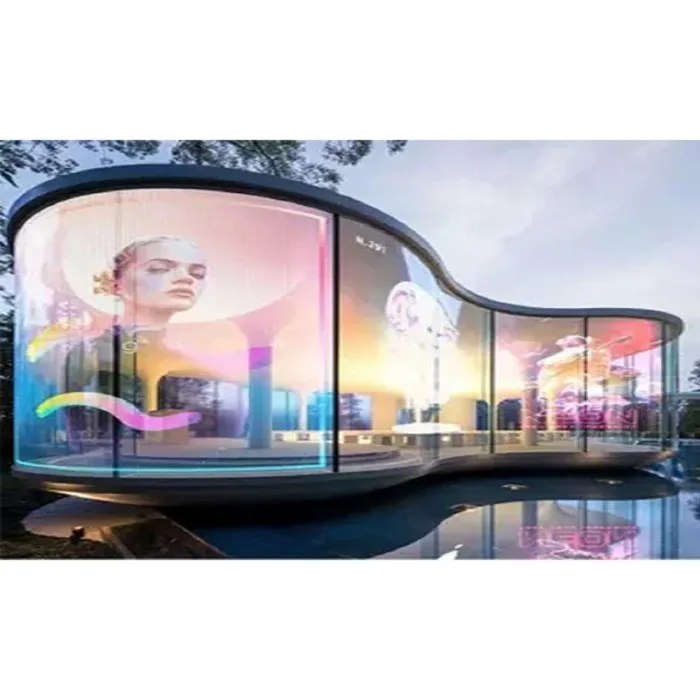 CNS-P5-10mm   indoor glass window transparent led display screen high transparent glass led wall ultra thin led film