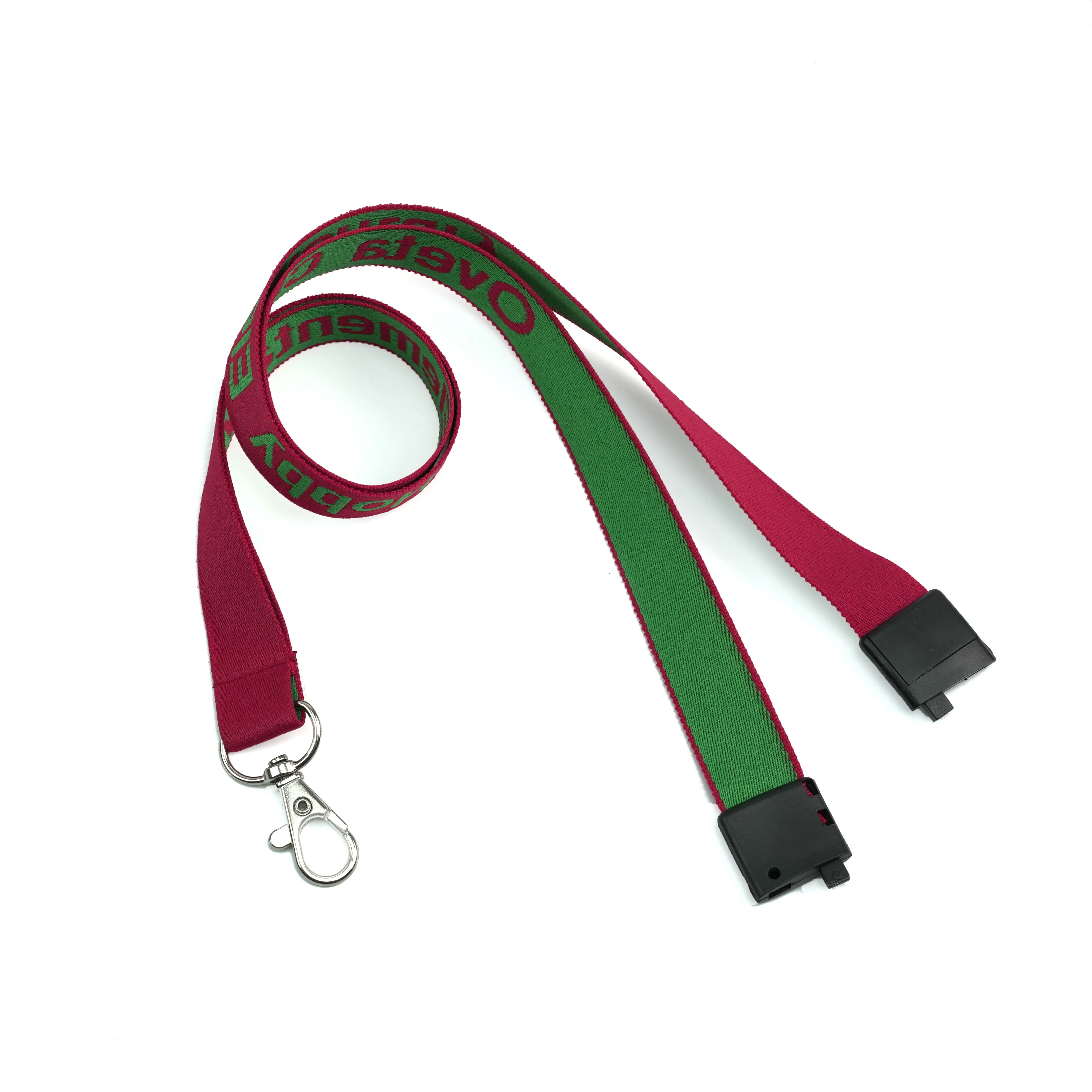 Bestom High Quality Custom Polyester Woven Lanyard with Safety Breakaway Logo Printing Insurance Education Tradeshow Giveaways