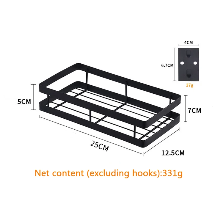 hot Wall-mounted punching-free kitchen stainless steel shelf kitchen shelf