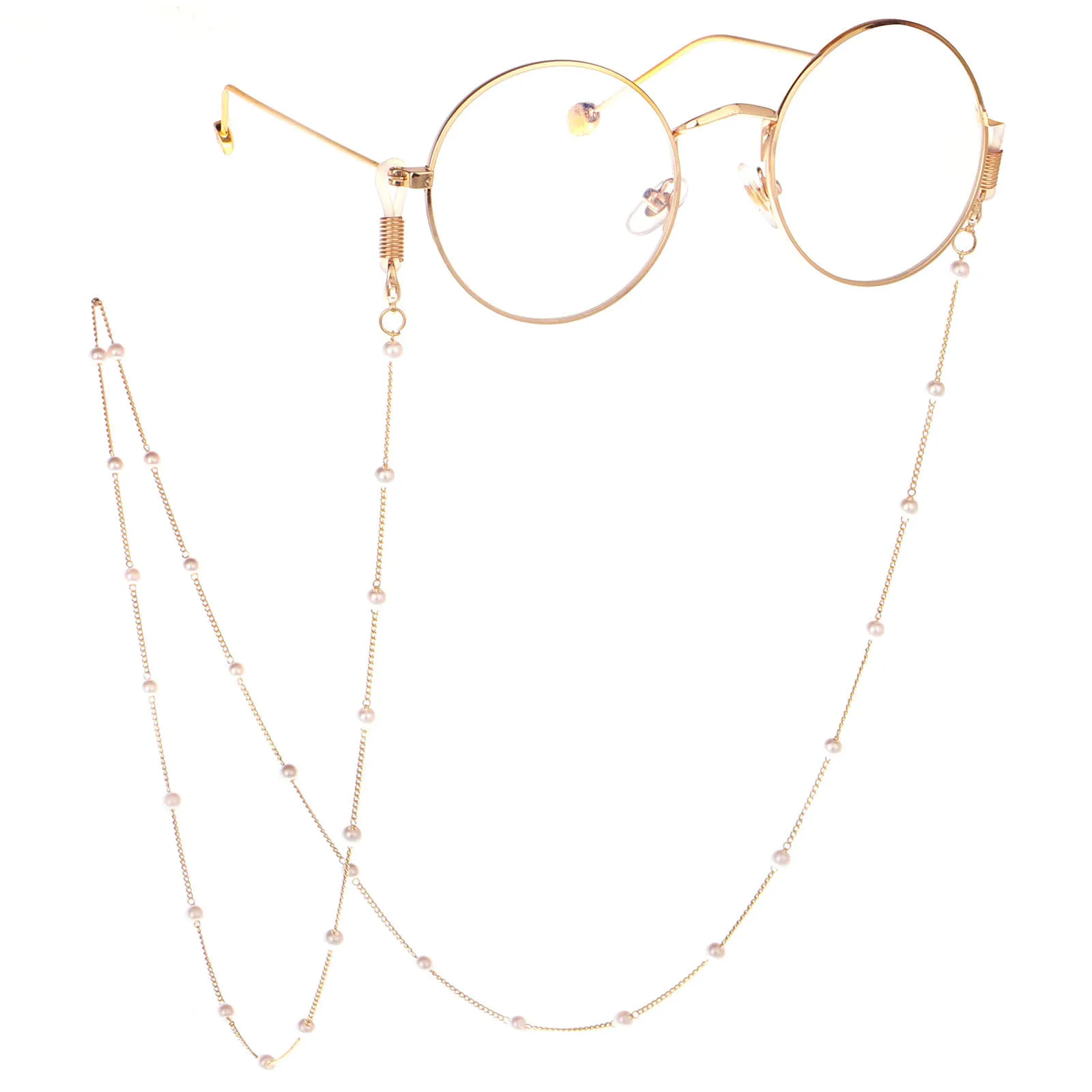 Hot style fashion simple pearl chain sunglasses with glasses chain