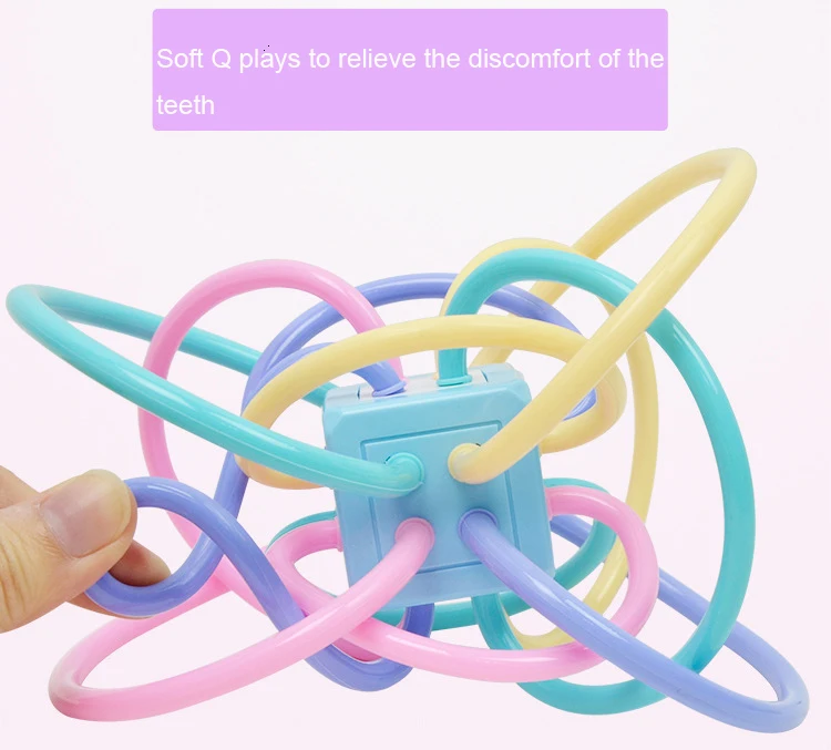 Оптовая продажа, органический новый дизайн, погремушка из мягкого АБС-пластика, детская игрушка-прорезыватель для зубов, детский силиконовый Прорезыватель для зубов