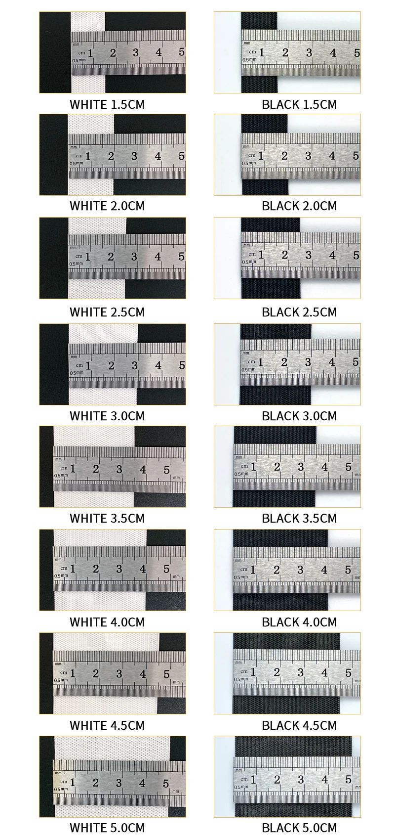 high tenacity elastic tape 15mm 20mm 25mm 30mm 40mm 50mm color wide polyester   custom woven elastic band for clothing