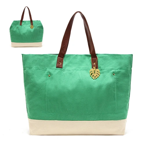 Wholesale Custom Green Canvas Bag 100% Cotton Tote Bag Satin Tote Bag
