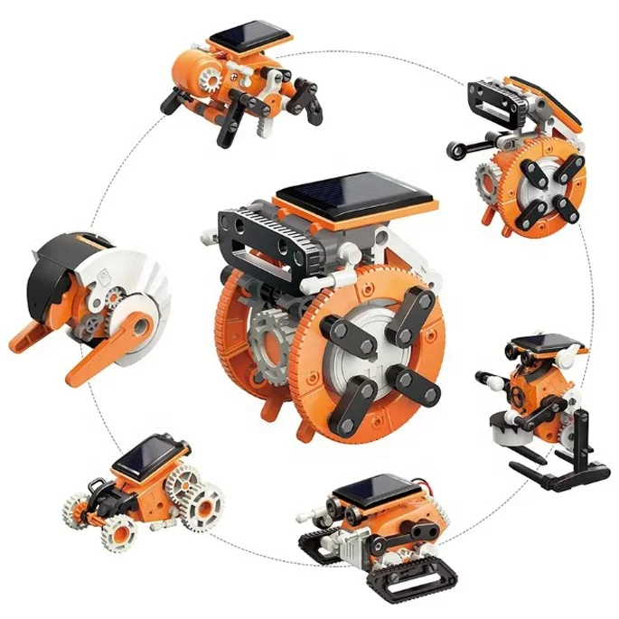 7 In 1 STEM Solar Robot Toy Green Energy Learning Experiment Kit Diy Take Apart Assembly Science Creative Robot For Kids