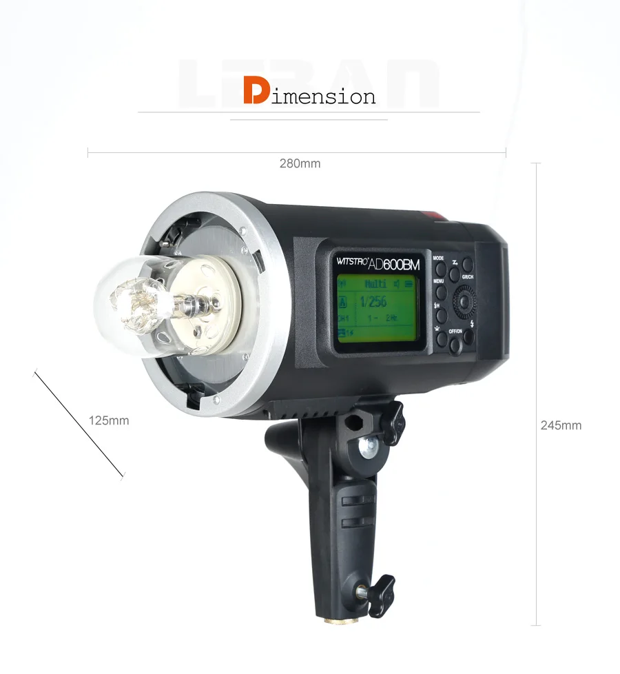 Godox AD600BM Bowens Mount 600Ws GN87 High Speed Sync Outdoor Flash Strobe Light with 2.4G Wireless X System, 8700mAh Battery