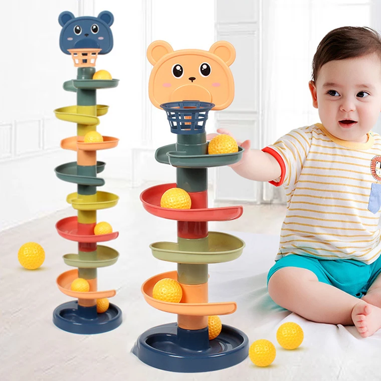 Educational Toys 2022 Baby Rolling Ball Track Toys Tower Game Puzzle Game Plastic Slide Track Toy