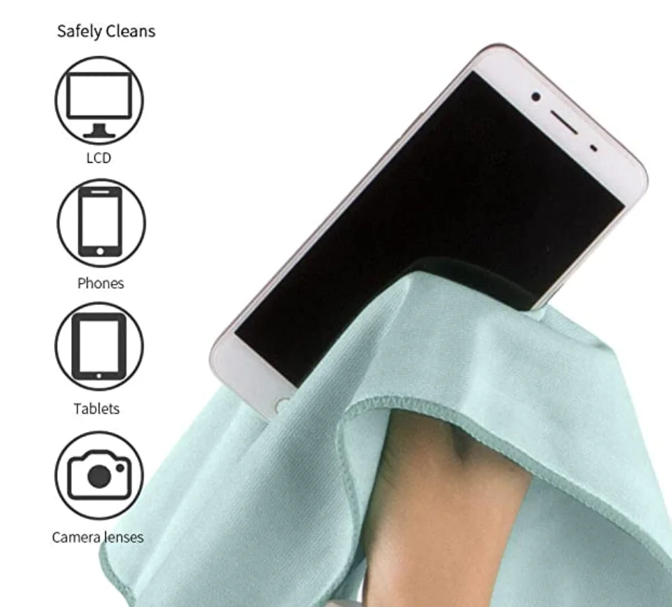 CX premium 30x30 quick dry No stains micro fiber microfiber cloth towel to clean glasses