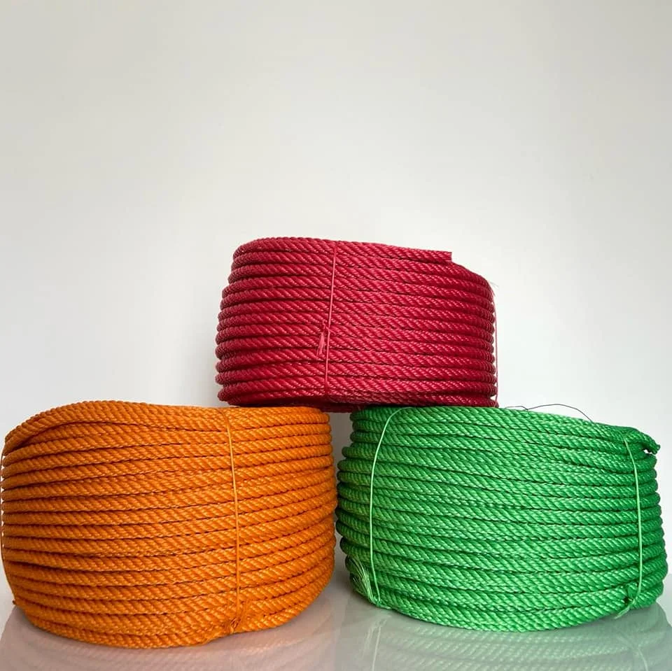 Polypropylene PP danline 3 /4 strands twisted PP floating rope for fishing net pp rope