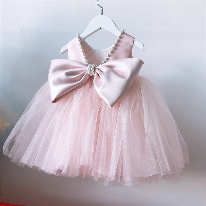 Children Piano Model Show Stage Clothes Dress Flower Girls Wedding Puffy Dresses Princess Birthday Party Evening Dresses