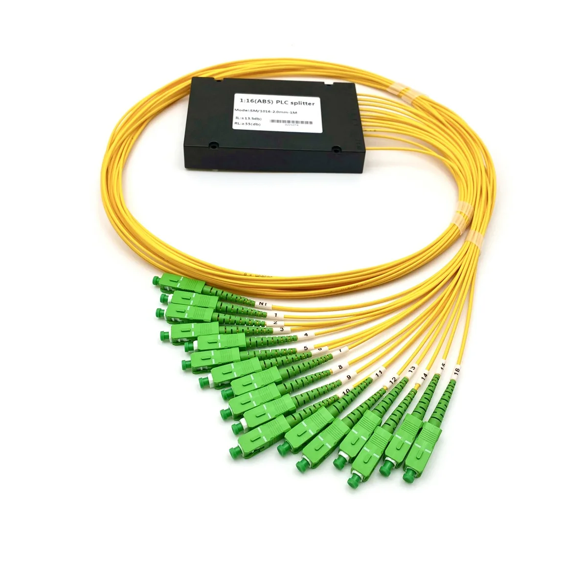Professional EPON GPON FTTH cassette type 1 x 16 optical fiber PLC splitter for FTTH SYSTEM