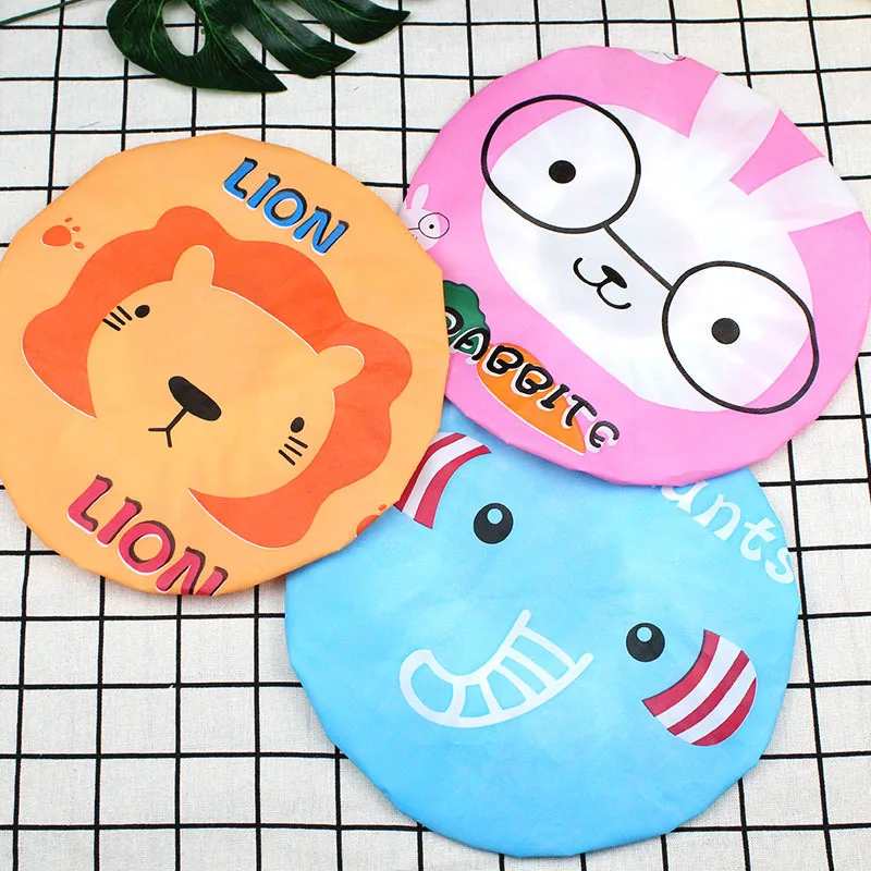 Classic Animal Series Factory Outlet Shower Cap Waterproof Bath Cap Shower Cap Cute Cartoon Style Various Packaging Options