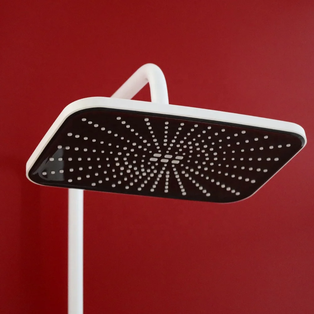 New Exposed 4 functions Gunmetal Gun Grey Keypad Piano Push button press key flat bath shower set faucet system column