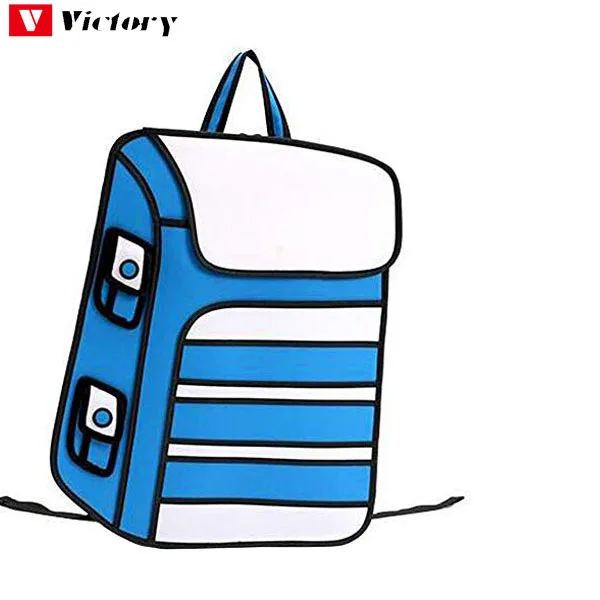 Cute school backpack 2d cartoon bag 2018