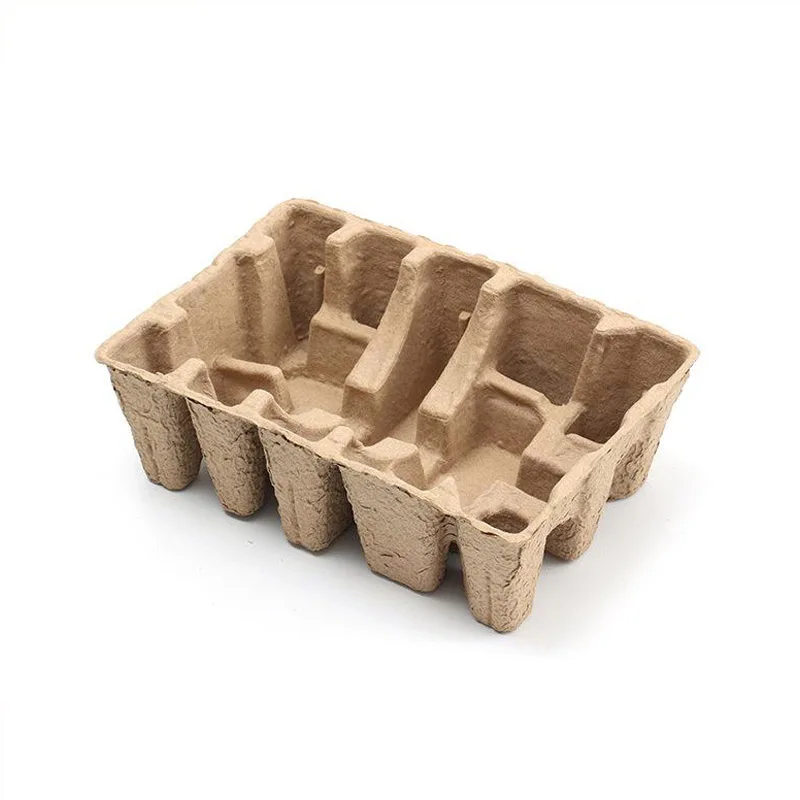 Durable Biodegradable Molded Pulp Bamboo Packaging Disposable Biodegradable Recycled Customized Paper Pulp Tray