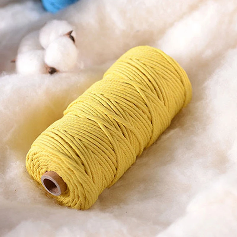 factory customized color cotton rope wholesale macrame rope 4mm cotton braided cord
